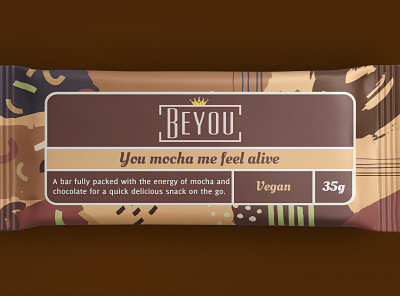 Beyou - Health bar - Mocha - back design brand identity branddesign branding design food illustration mockup packaging design product design vector