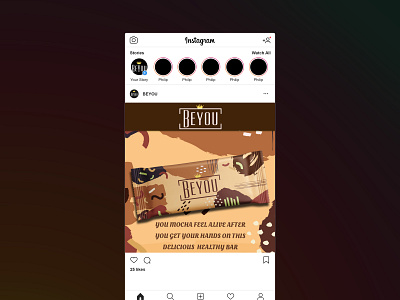 Beyou - Insta post - mocha brand identity branding design illustration packaging design vector