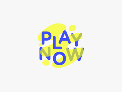 Play Now colour curve design logo play simple