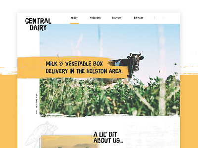 Central Dairy colour milk milkman parallax responsive ui web web design website