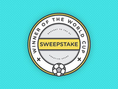 Sweepstake Pin Badge