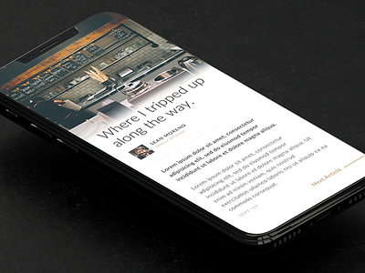 Article Page ft. iPhone X app apple article clean iphone x iphone8 iphonex light luxury minimal simple ui
