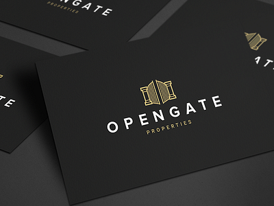 Opengate Properties Logo Concept brand branding concept gold house housing identity illustration logo logomark luxury property