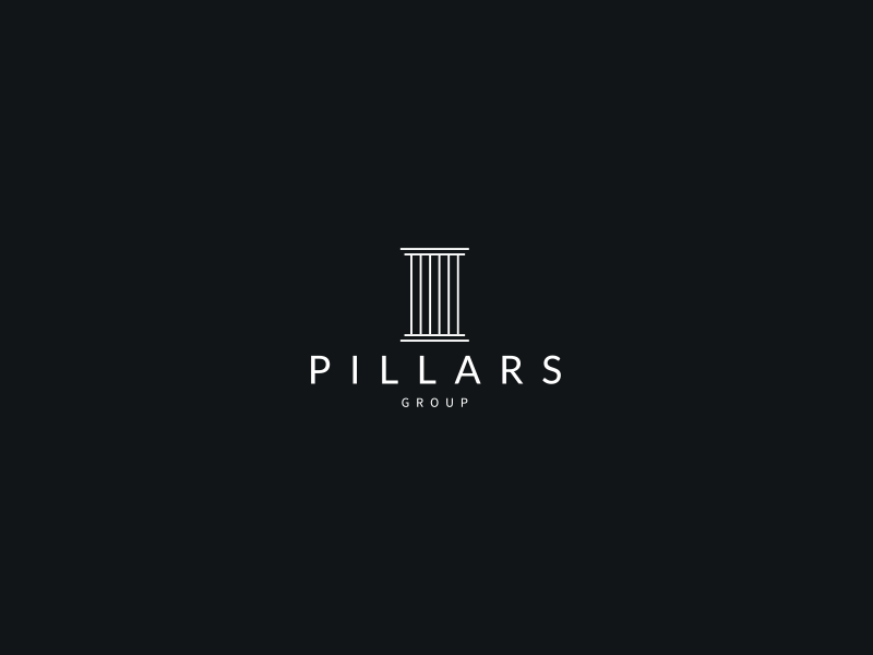 Pillars Adaptable Branding adaptable branding design gif identifier logo minimal simple type