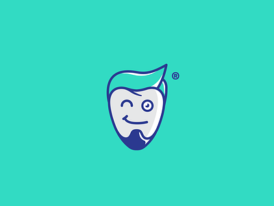 Handsome tooth character clinic dental dental clinic dental logo dentist dentistry design face handsome icon illustration logo teeth tooth