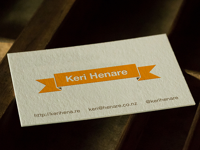 Personal Business Card business card orange