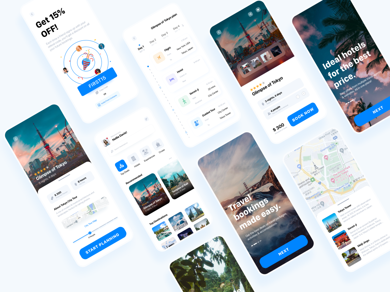 Travel Planning & Booking Mobile App by Rajeev Damania on Dribbble