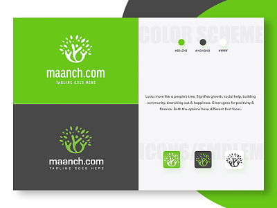 Maanch - Branding & logo design branding flat green icons identity logo logotype simple