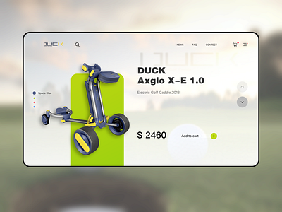 Electric Golf Caddie concept design design designer figma online store scooters ui user interface ux web webdesign webdesigner