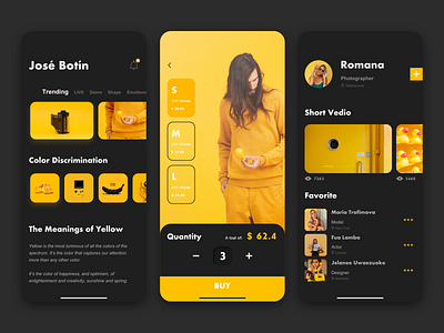 The meanings of Yellow app concept design design designer figma icon illustration minimal type typography ui ux vector web