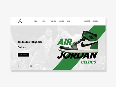 Air Jordan website animation animation app banner branding concept design design designer flat ui ux web website