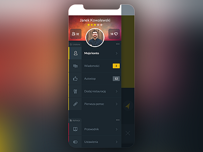 Yanosik App Redesign app dashboard mobile redesign ui