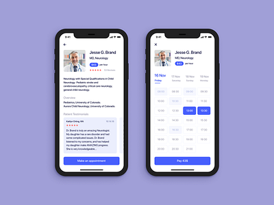 Online doctor consultation App app appointment calendar consultation design doctor app healthcare illustration medical app medicine app mobile online physician service telemedicine ui