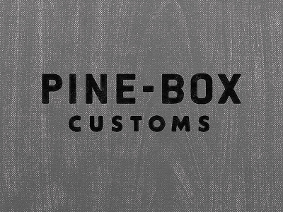 Pine-Box Logo branding guitar logo pedal typography