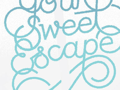 Sweet Escape lettering shirt type typography