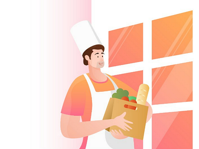 Chef going for work chef cooking illustration illustrator work