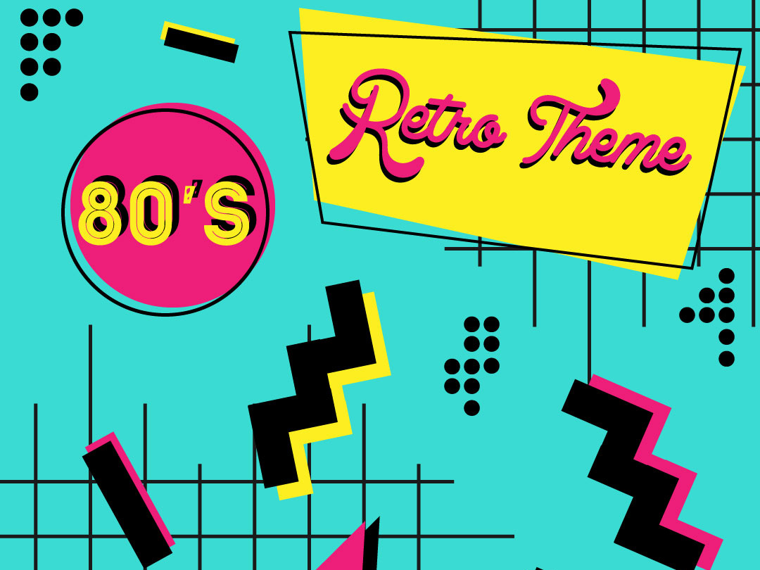 80s shop retro theme