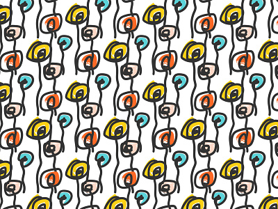 Wallflowers design illustration pattern