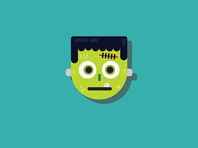 Frankenstein design flat icon illustration vector