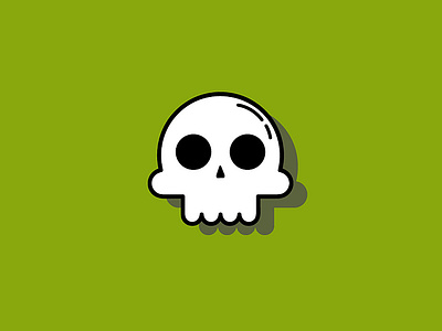 Skull design flat icon illustration vector