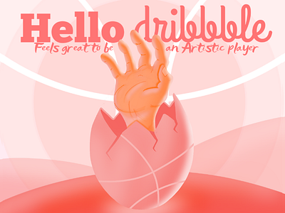 Hello Dribbble dribbble hello illustration