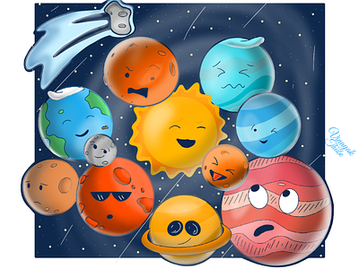 Emoji Planets planets solar system emotions
