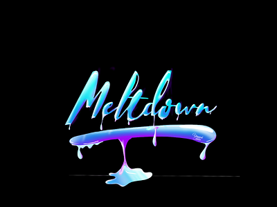 Meltdown ice cream typography