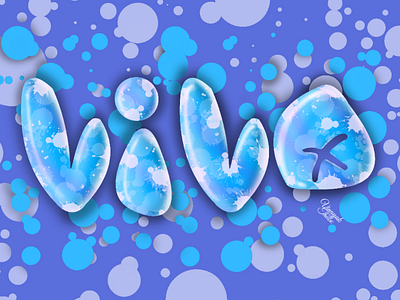 Vivo vivo typography bubbles