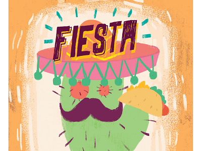 Fiesta Sunday Flyer adobe cactus children design fiesta graphic design hat illustration logo mayo mexican mexico moustache photoshop taco typography