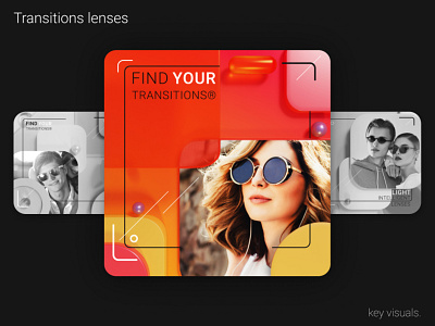 Lens brand key visuals 3d art advertising blender3d branding design digital glasses graphic design illustration socialmedia