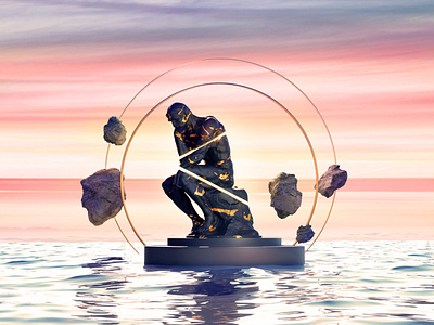 Ocean of Mind 3d art 3d artist cgart cgartist concept contemporary design digital illustration philosophy