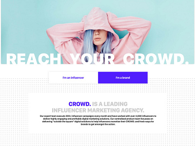 Reach your Crowd. front end web design