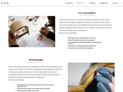 Le savoir-faire Weden front end developer web design