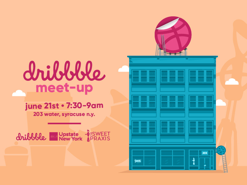 syracuse dribbble x aiga summer meet-up coffee with creatives creatives coffee cityscape meet-up design syracuse