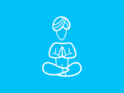 Yoga flat glyph icon illustration line relax vector yoga