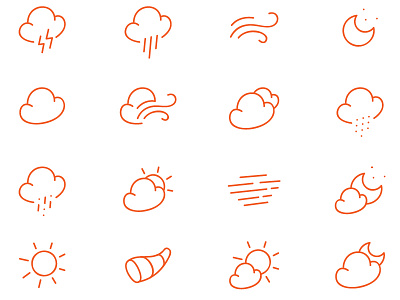 Weather Icons clouds icons rain sun weather wind
