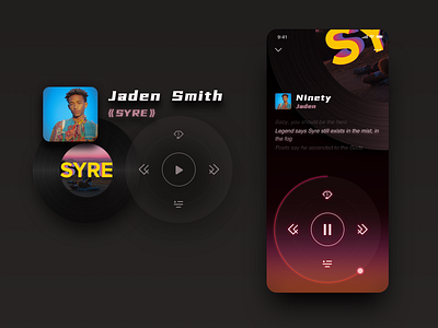 MUSIC PAGE FOR JOGGER. app design music ui ux vector