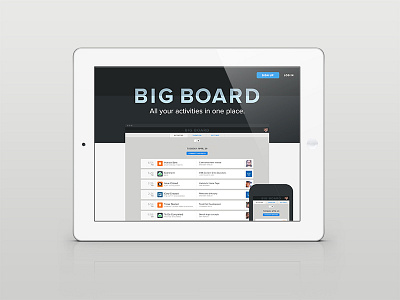 BigBoard Just Got Better app marketing responsive web app