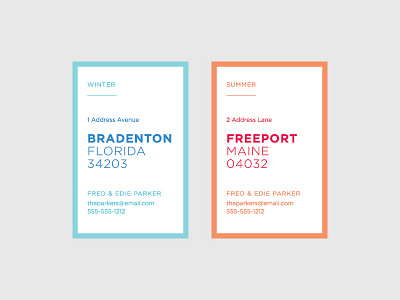 Bradenton, Freeport business cards calling cards