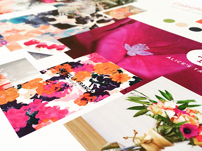 Colorful, bold, fresh and fun. color palette colorful floral flowers moodboard