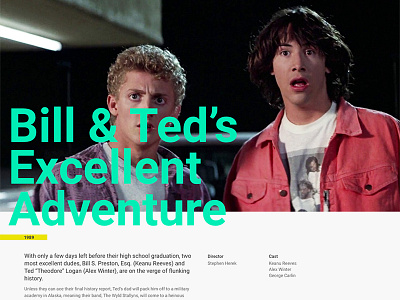 Bill & Ted's Excellent Adventure film ui website