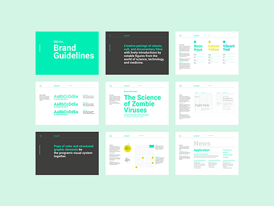 Science on Screen Brand Guidelines brand guidelines branding color palette grid layout style guide typography