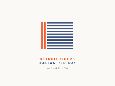 Red Sox Scores: August 19, 2016 baseball data data visualization data viz infographic minimal minimalism sports