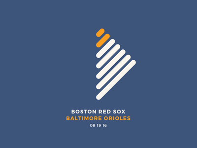 Red Sox Scores: September 19, 2016 baseball data data visualization data viz infographic minimal minimalism sports