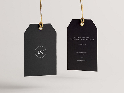 Lufina Wovens black white branding logo packaging print tag