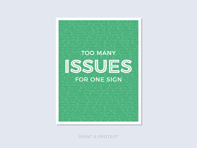 Print & Protest No. 21 politics poster print protest resist sign