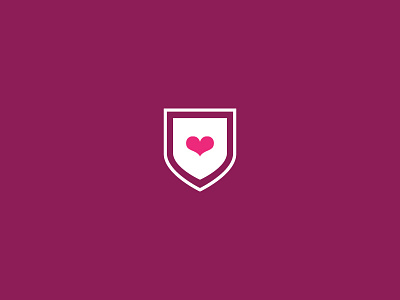 Heart Shield icon illustration
