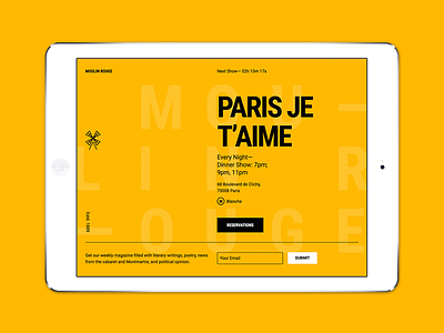 Paris Je T'aime grid interface responsive typography ui ux web