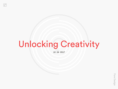 Unlocking Creativity article blog circular geometric minimal poster