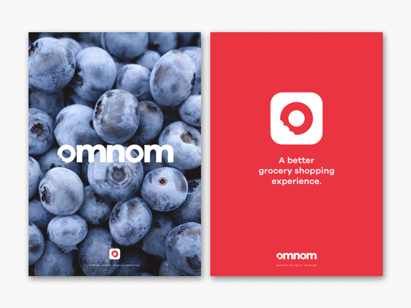 Omnom Posters app branding icon identity logo